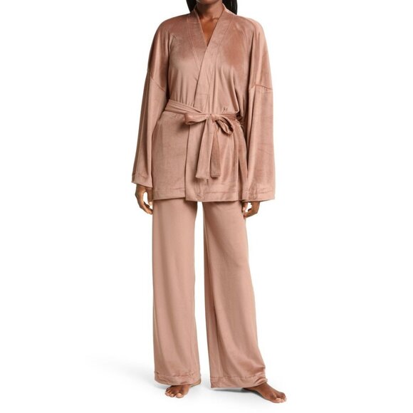 Skims Velour Robe in Sienna - Picture 2 of 4